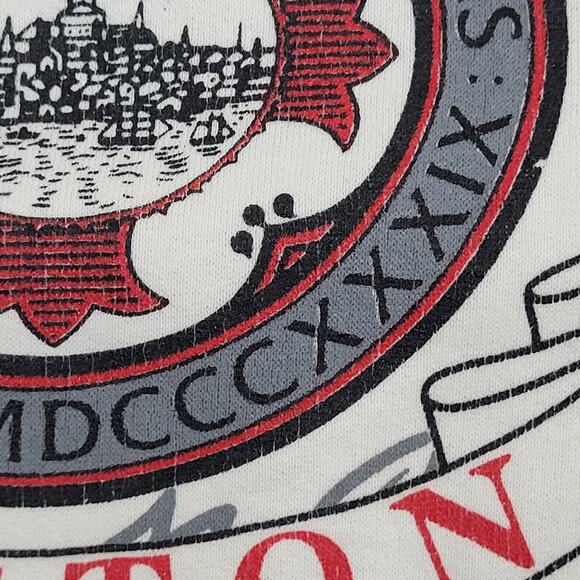 Vintage Boston University Sweatshirt Large 24x24 Baggy Crop - Picture 15 of 15